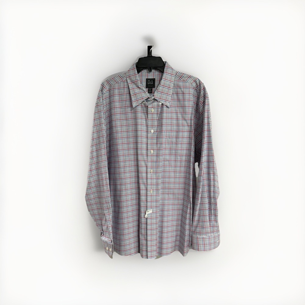 Jos. A Bank traveler mens shirt non iron traditional fit XXL cotton pink EUC P08